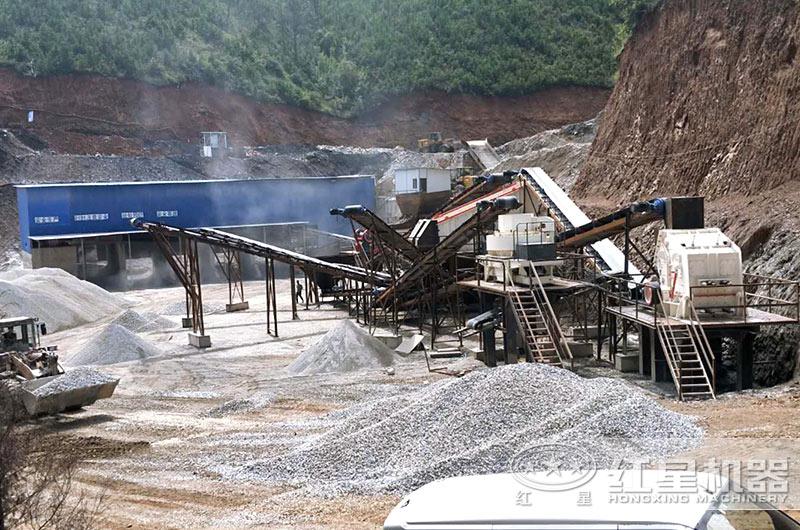 新型干法制砂生產(chǎn)線，破碎硬度較小的物料